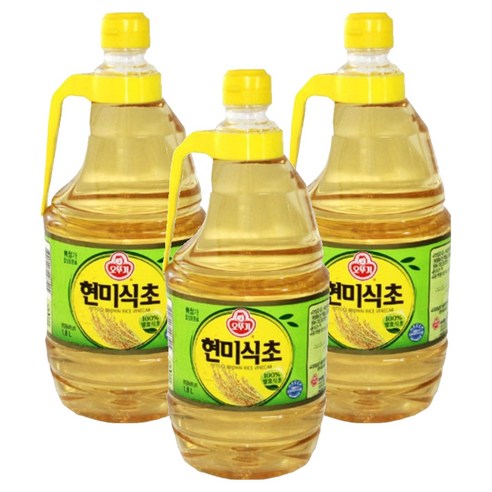 오뚜기 현미식초, 1.8L, 3개