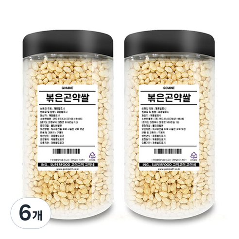 고미네 볶은 곤약쌀, 100g, 6개