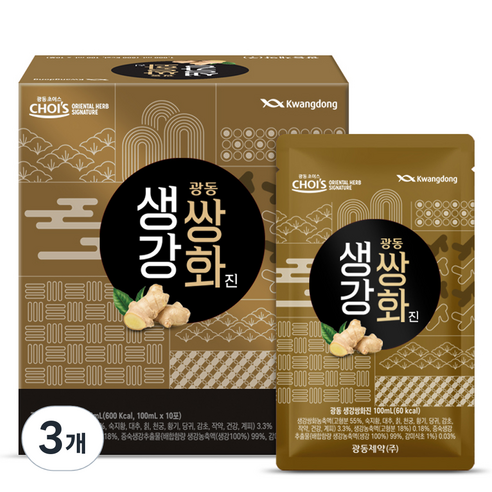 광동 생강 쌍화진 10p, 1L, 3개