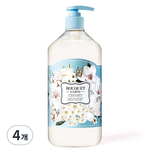 부케가르니 딥퍼퓸 샴푸 베이비파우더, 1L, 4개