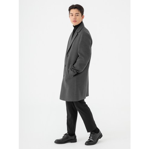 캐럿 남성용 데일리 오버핏 롱 코트