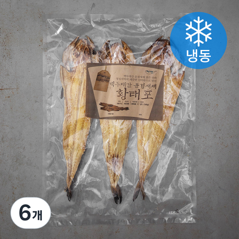 해그린푸드 백두대간 문경새재 황태포 (냉동), 60g, 6개