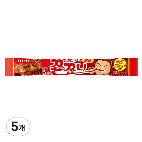 롯데제과 쬰쬬니 콜라, 29g, 5개