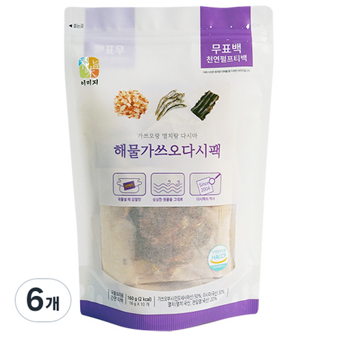 석하 해물가쓰오다시팩, 16g, 6개