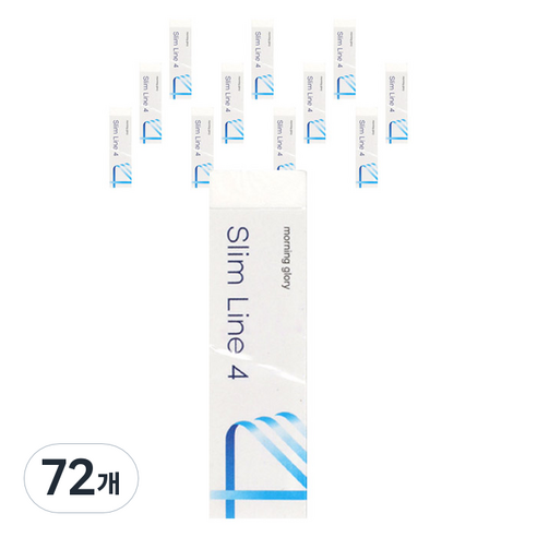 모닝글로리 500 슬림 라인 지우개 4mm, 화이트, 72개