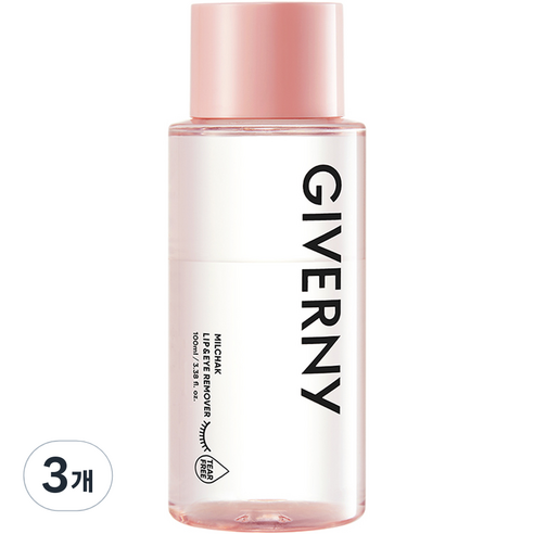 지베르니 밀착 립앤아이 리무버, 100ml, 3개