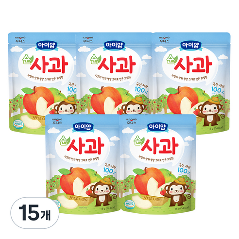 아이얌 일동후디스 동결건조 과일칩, 15g, 15개