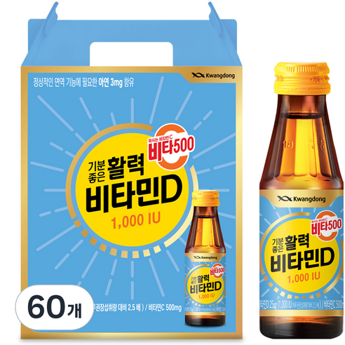 비타500 비타민D 음료 1000 IU, 60개, 100ml