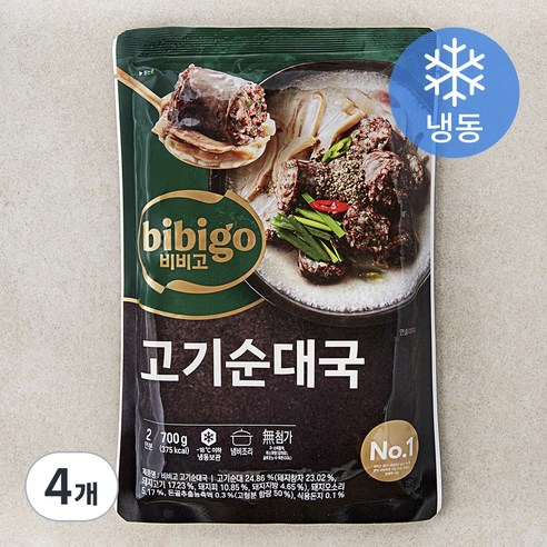 비비고 고기순대국 2인분 (냉동), 700g, 4개