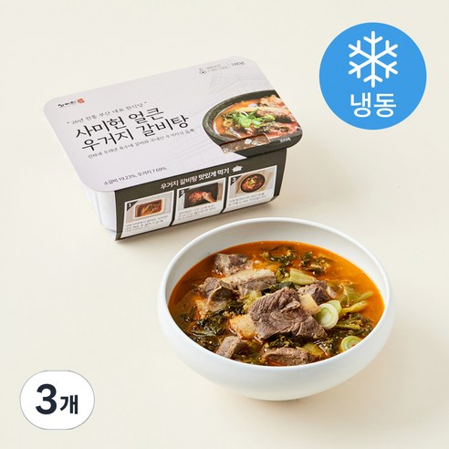 사미헌 얼큰 우거지 갈비탕 (냉동), 780g, 3개