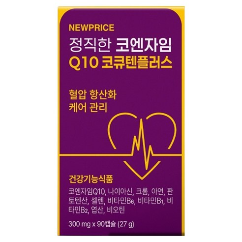 뉴프라이스 정직한 코엔자임 Q10 코큐텐플러스, 1개, 90정