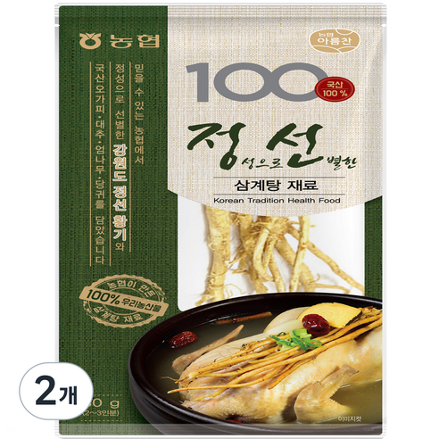 농협 정선 삼계탕재료, 80g, 2개