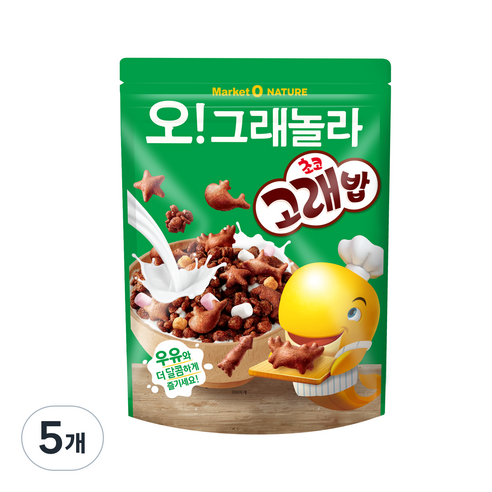 마켓오네이처 오그래놀라 초코고래밥, 275g, 5개