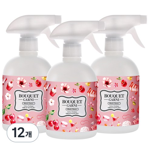 부케가르니 섬유탈취제, 500ml, 12개, 블랙체리