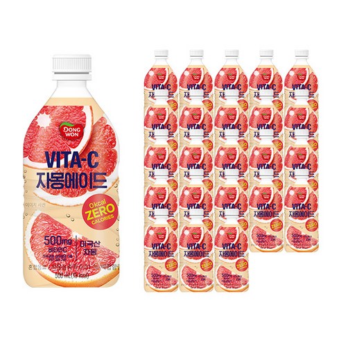 동원 비타C 자몽에이드 음료, 500ml, 24개
