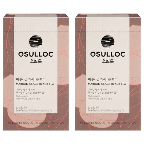 오설록 마롱 글라세 블랙티, 2g, 20개입, 2개