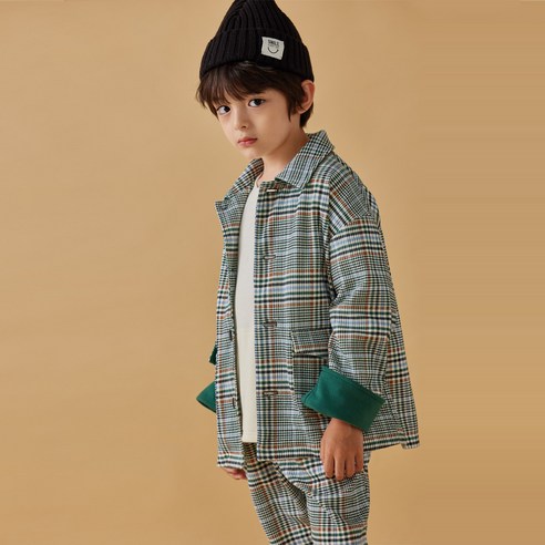 올리반 아동용 오버핏 배색 재킷