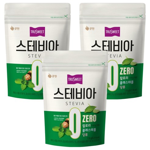큐원 트루스위트 스테비아, 170g, 3개
