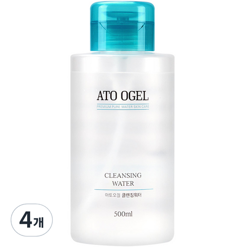 아토오겔 클렌징워터, 4개, 500ml