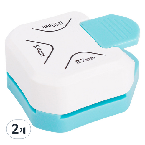꼬까 모서리 펀치 화이트, 2개, 라운드
