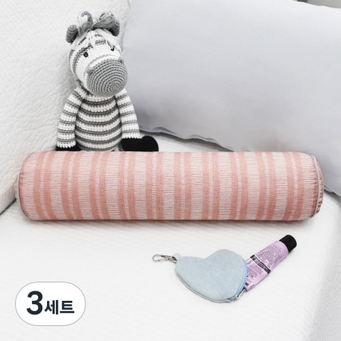 베드앤데코 에브리데이 경추 목베개 + 솜 세트, 댄디핑크, 3세트