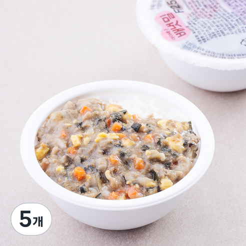 배냇밀 한우 오색나물밥, 혼합맛(한우/오색나물), 160g, 5개