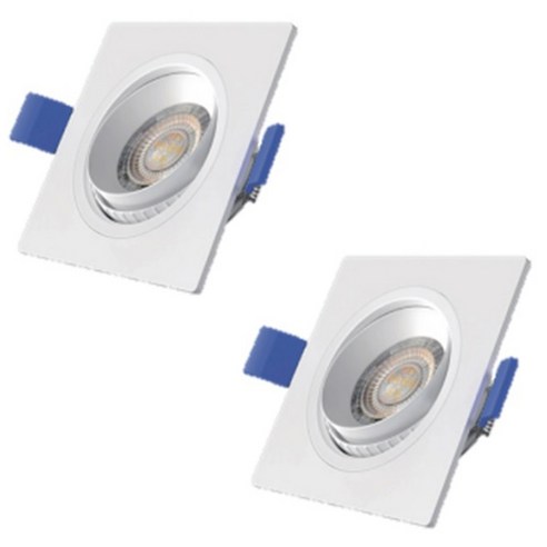 시그마LED SMT 삼성칩 각도조절 다운라이트 사각 1구 5W LYSD15D 2p, 주광색(화이트), 2개