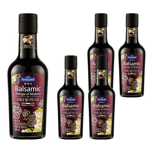 폰타나 모데나 발사믹 식초 실버라벨, 250ml, 5개