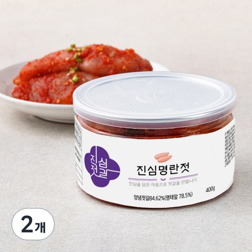 진심젓갈 명란젓, 2개, 400g