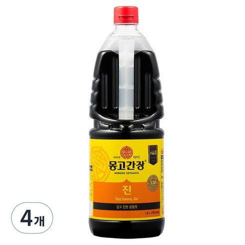 몽고식품 마산 몽고 진간장, 1.8L, 4개