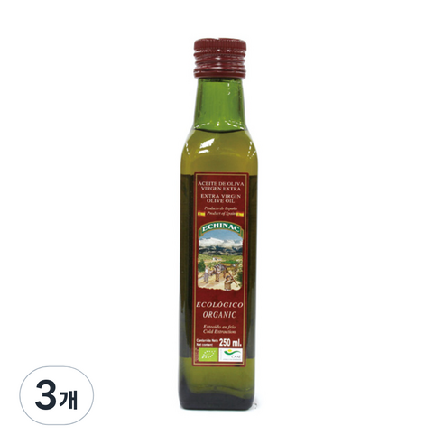 에치낙 유기농엑스트라버진 올리브유, 250ml, 3개