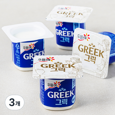 요플레 그릭 플레인, 80g, 4개입, 3개