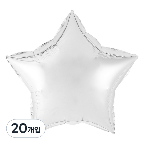 파티팡 별은박 풍선 40cm, 실버, 20개입