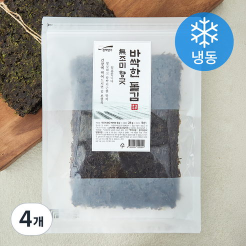 청해명가 바싹한 돌김 (냉동), 28g, 4개, 1개입