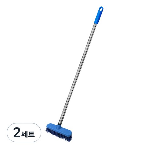 월드크린 블루링 바닥솔 + 스텐봉 세트 22cm, 혼합색상, 2세트