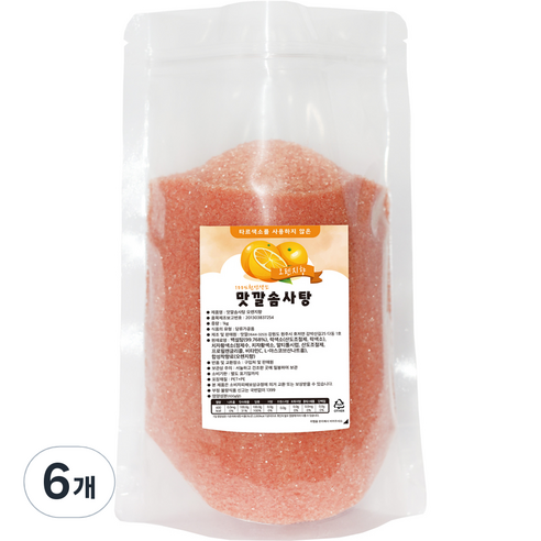맛깔 솜사탕 설탕 오렌지향, 1kg, 6개