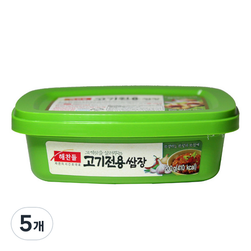 해찬들 고기전용 쌈장, 200g, 5개