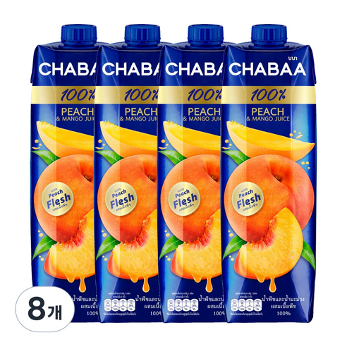 차바 복숭아망고주스, 1000ml, 8개