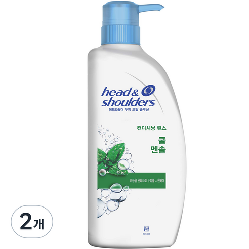 헤드앤숄더 쿨 멘솔 린스, 2개, 550ml