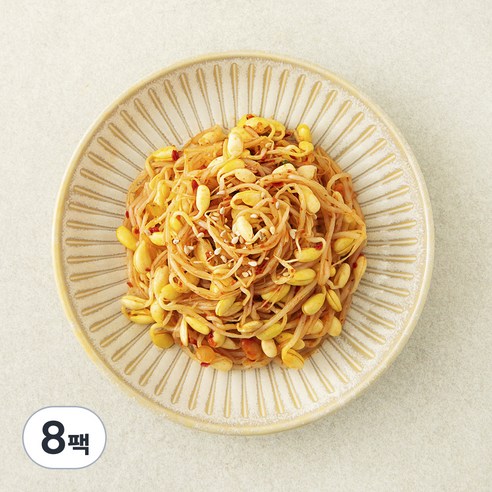 집반찬연구소 매콤 콩나물 무침, 8팩, 130g