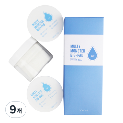 코아코스 멀티 몬스터 빅 화장솜패드, 70개입, 9개