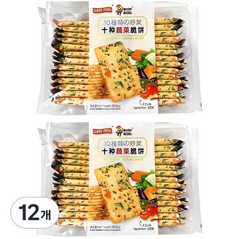 슈퍼비비가 크리스피 10가지 야채맛 비스킷, 288g, 12개