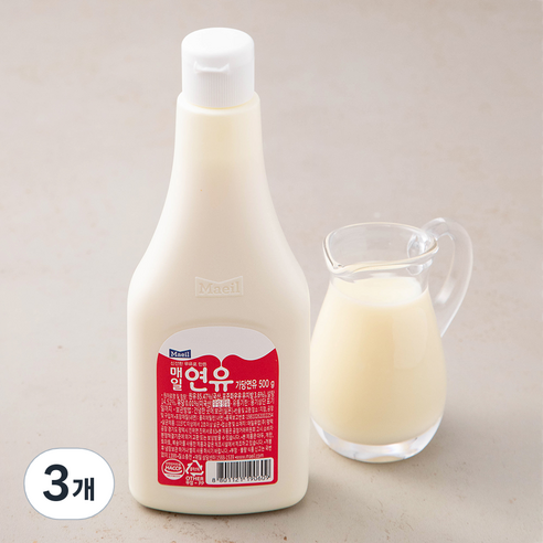 매일유업 연유, 500g, 3개