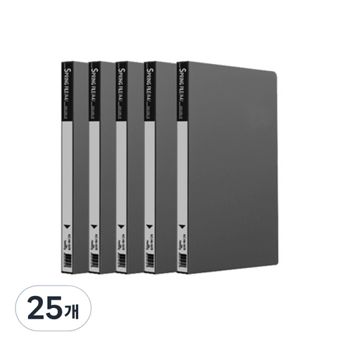 희망화일 PP 스프링 파일, 검정, 25개