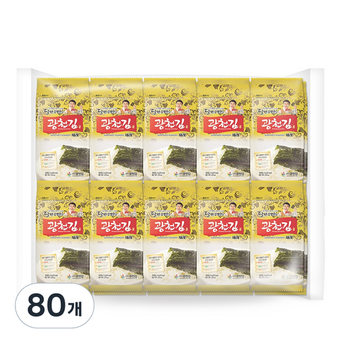 광천김 달인 김병만의 재래도시락김 4g, 80개
