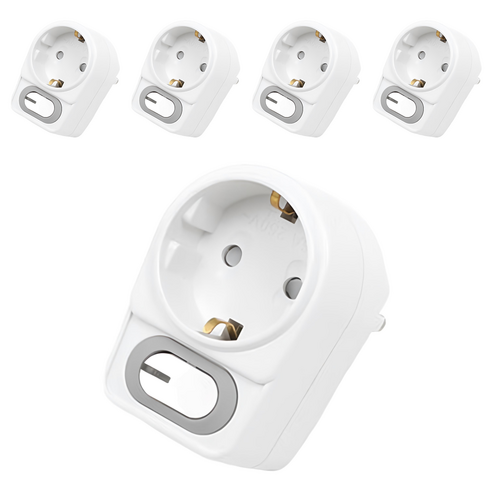 에코파워탭 절전형 LED L자 멀티탭 1구 PS-TS, 8.2cm, 화이트, 5개