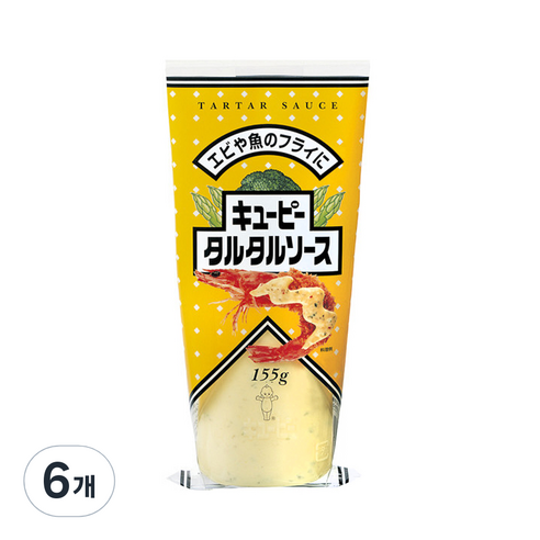 큐피 타르타르 소스, 155g, 6개