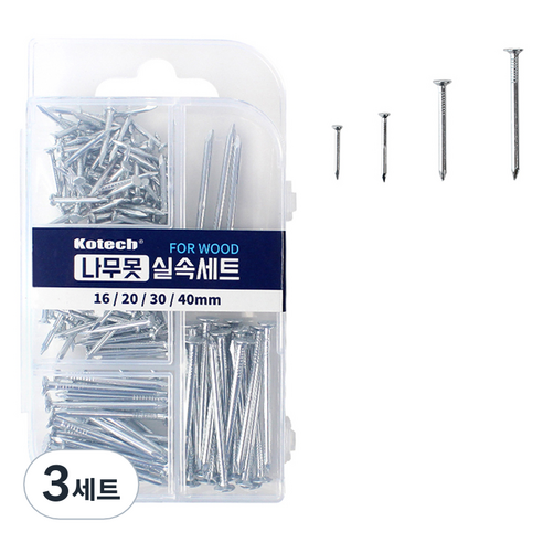 코텍스 실속간편 나무못 세트, 3세트