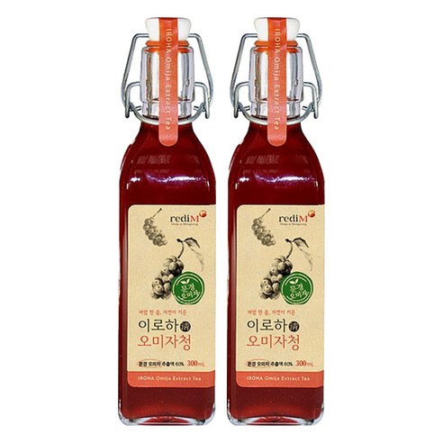 이로하 오미자청, 300ml, 2개