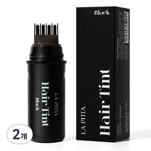 라피타 새치커버 타투 헤어틴트 10ml, 블랙, 2개